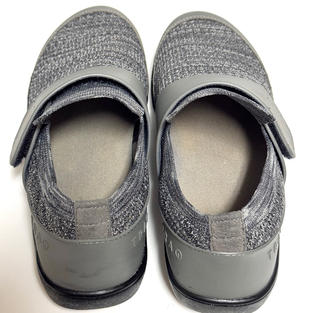 TRAQ by Alegria Womens 37 Qwik Sport Rocker Charcoal Gray Fabric Comfort Shoes - Picture 9 of 10